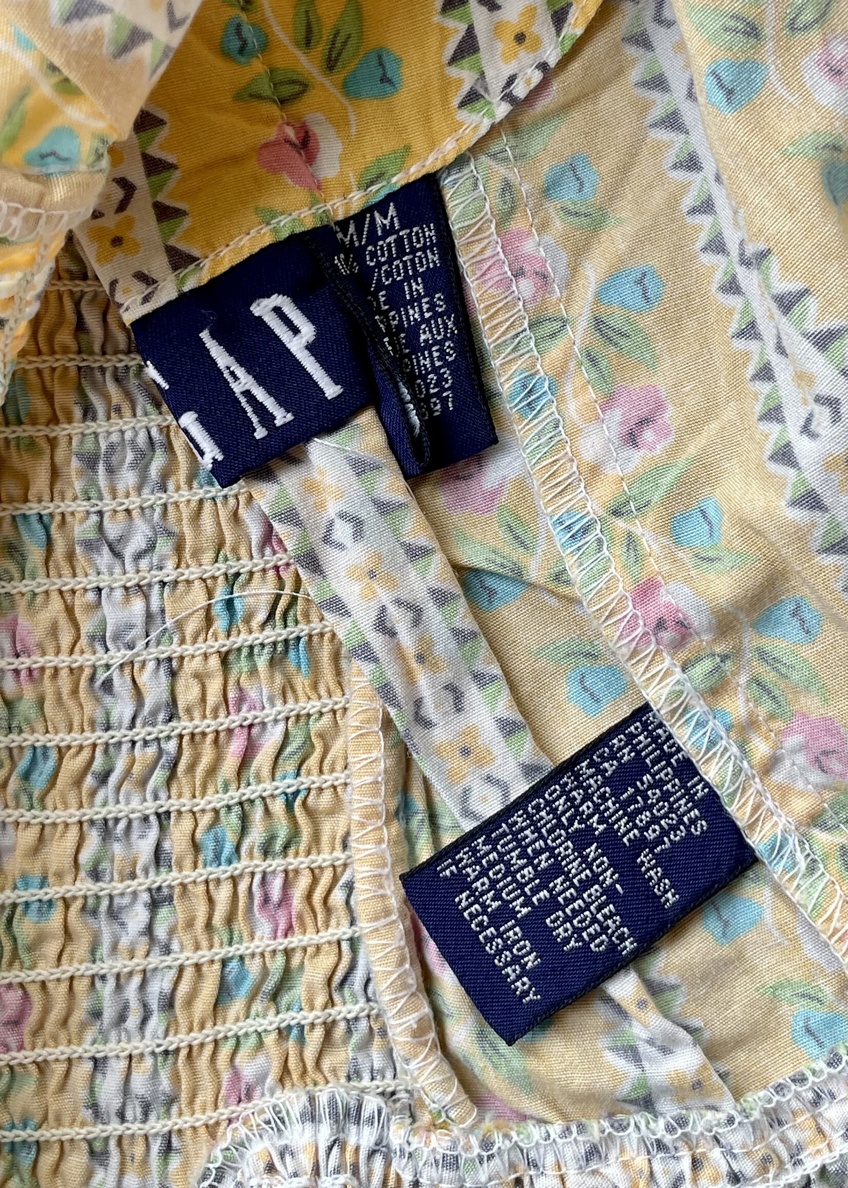 Gap Yellow Floral halter Top 6y