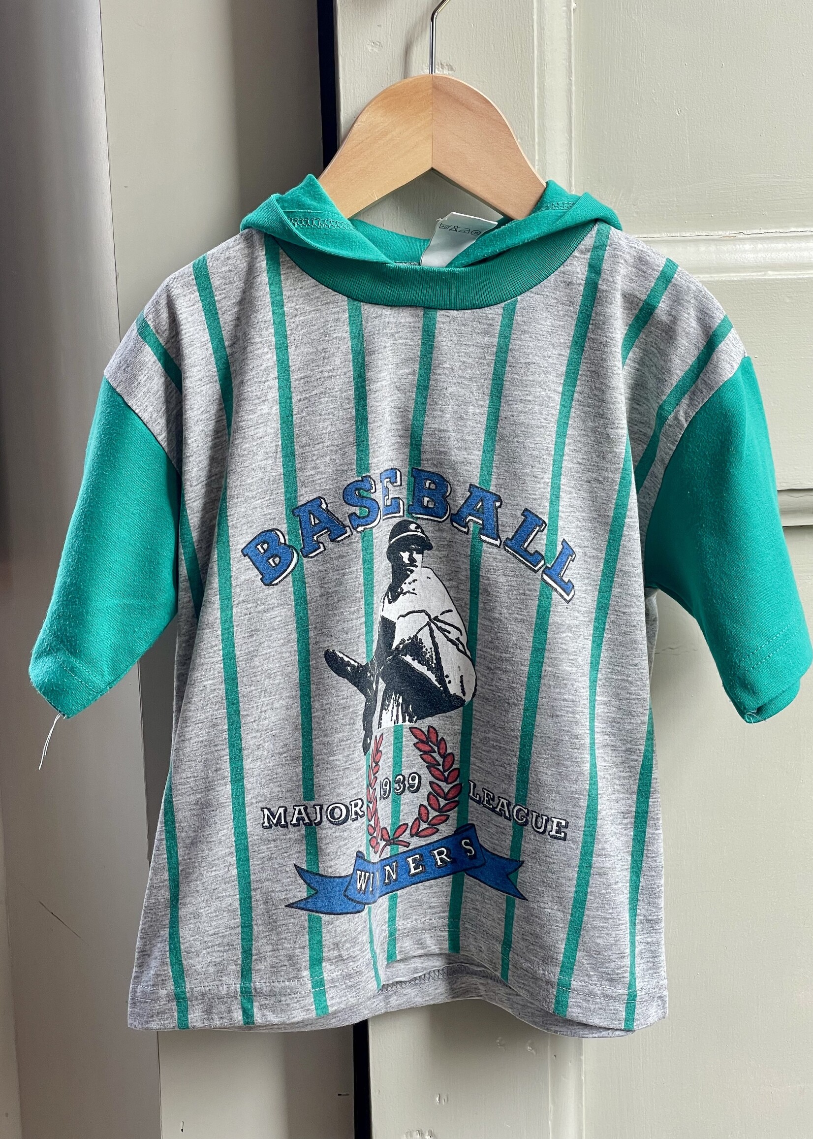 Vintage Hooded Baseball Shirt 2-3y