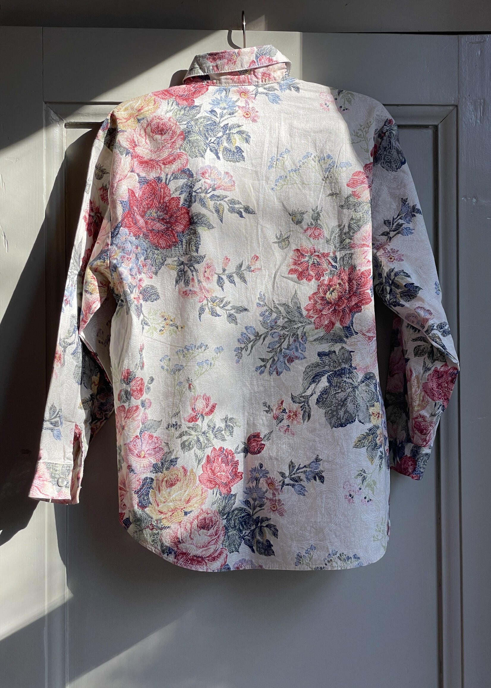 Vintage Floral blouse + Old Pink Bermuda Set 8y