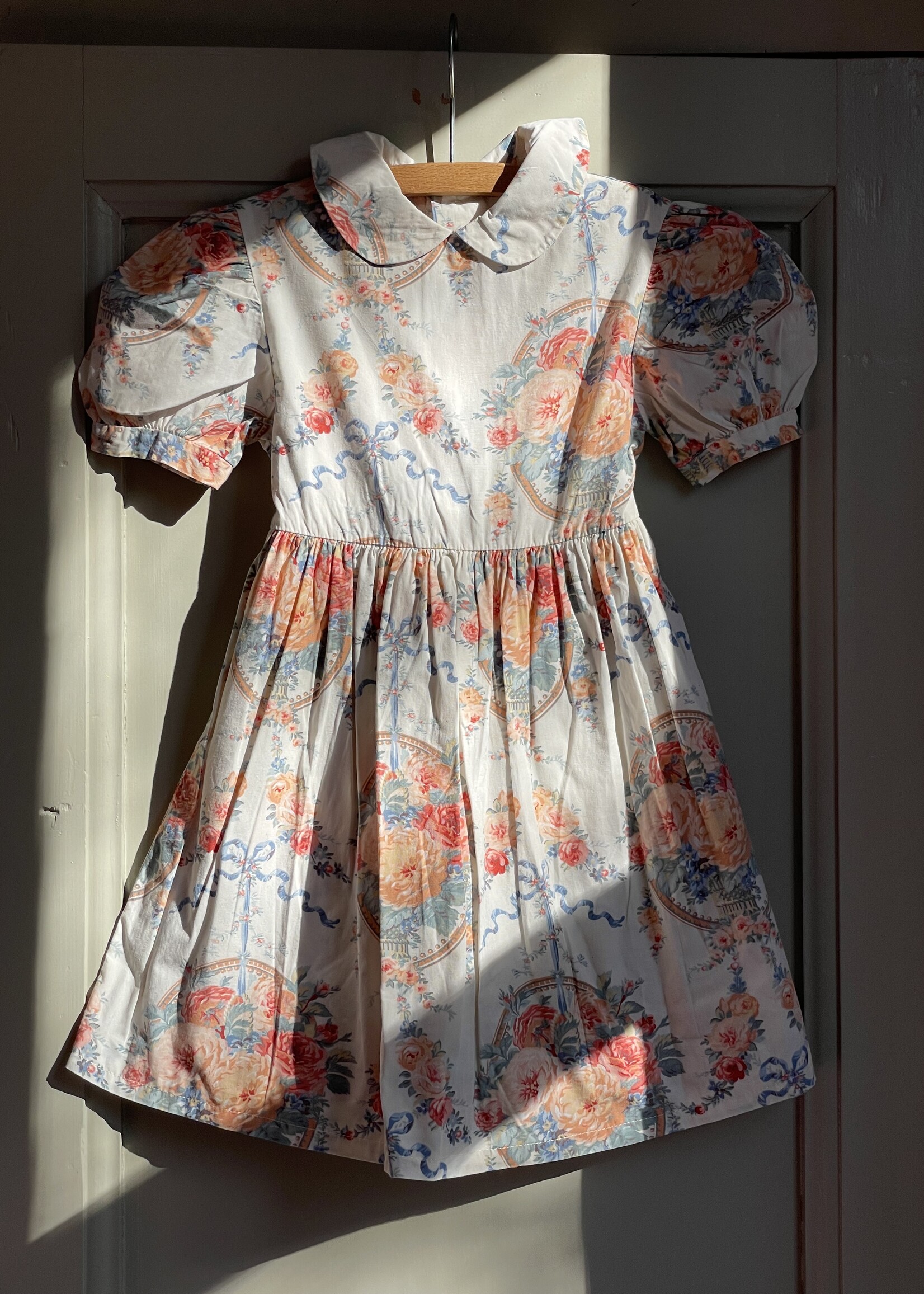 Vintage Floral Bows Dress 4-5y