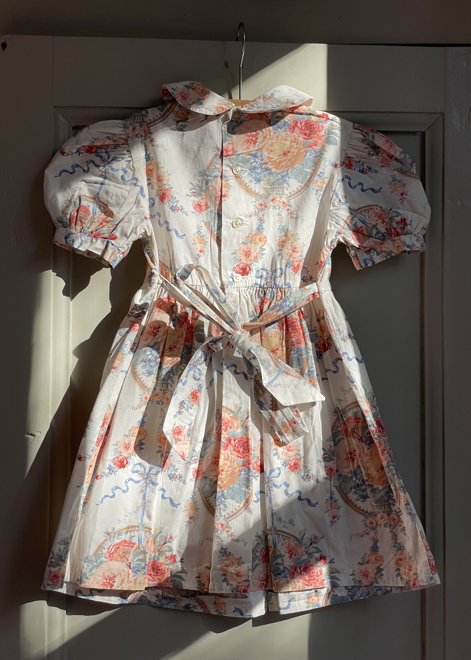 Vintage Floral Bows Dress 4-5y
