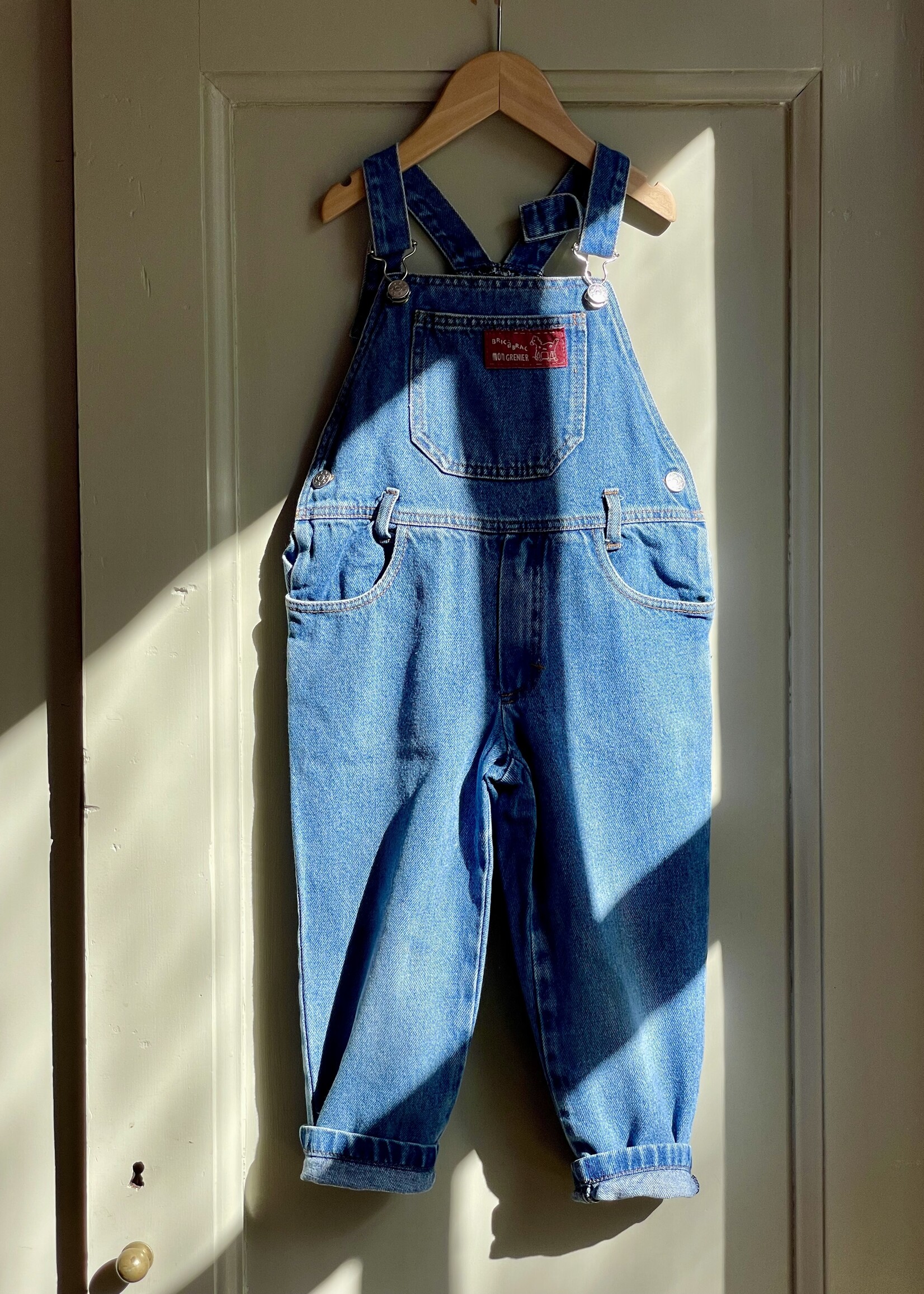Vintage Regular Denim Boxy Dungarees 4y