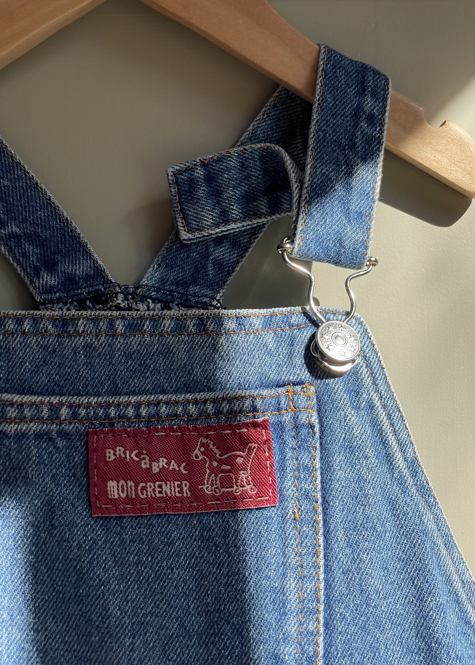 Vintage Regular Denim Boxy Dungarees 4y