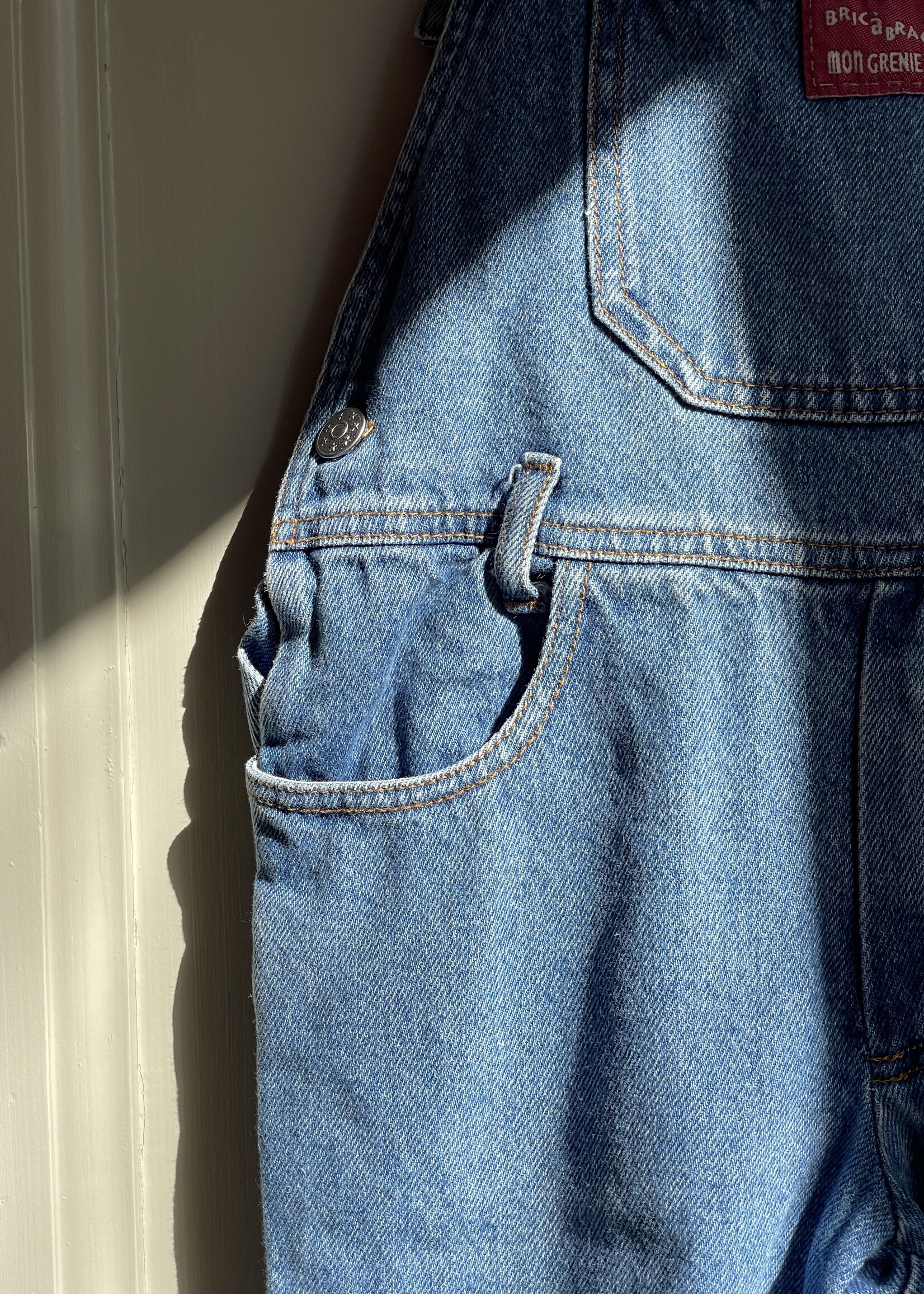 Vintage Regular Denim Boxy Dungarees 4y
