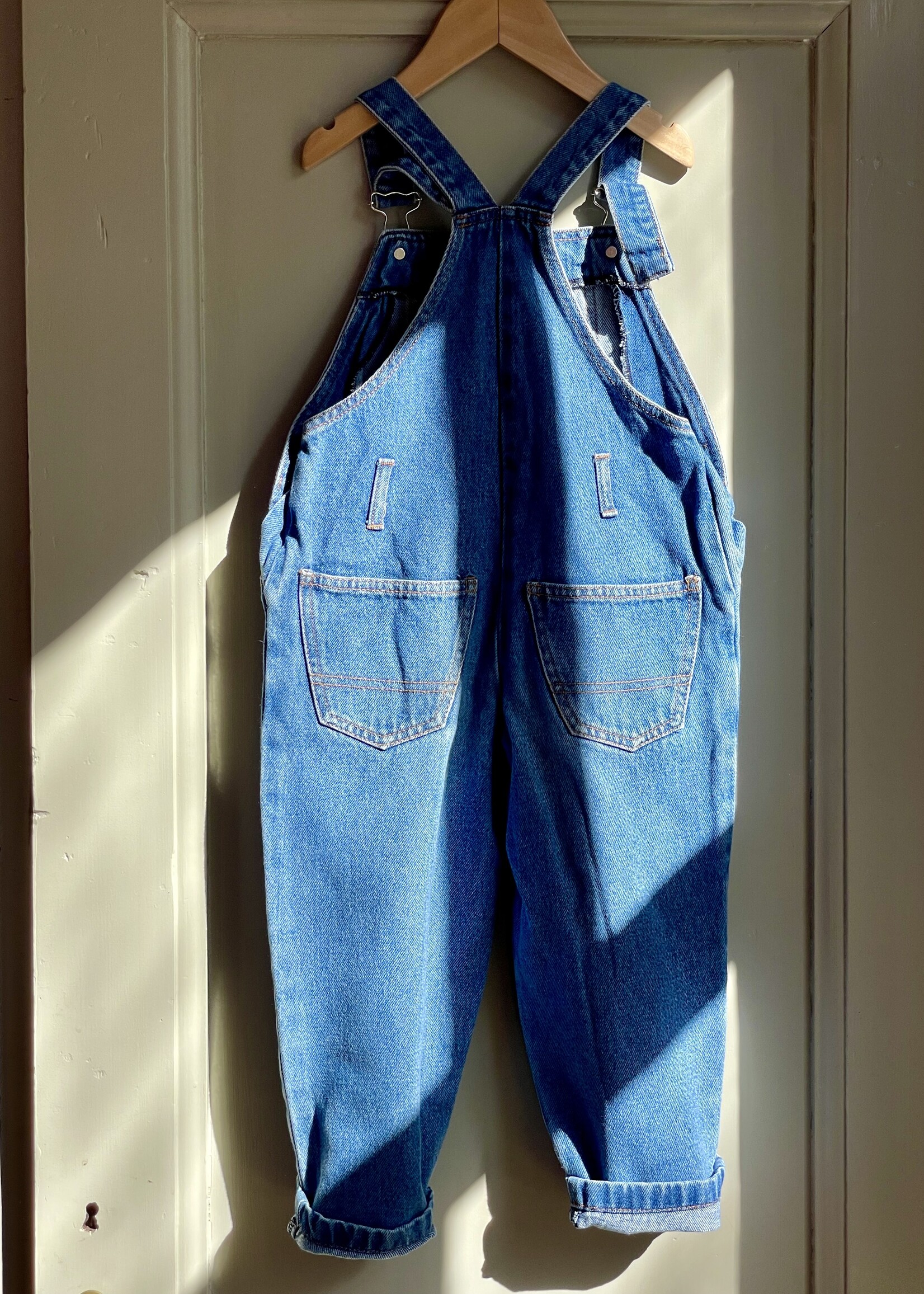 Vintage Regular Denim Boxy Dungarees 4y