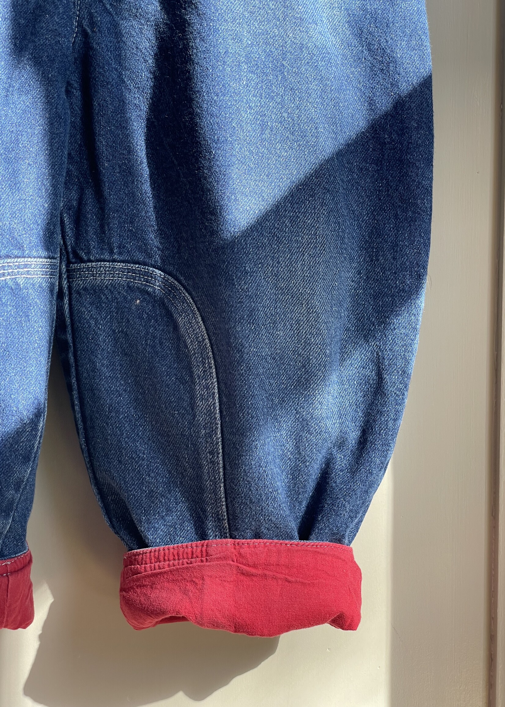 Vintage Dark Denim Bell Pepper Dungarees 3y