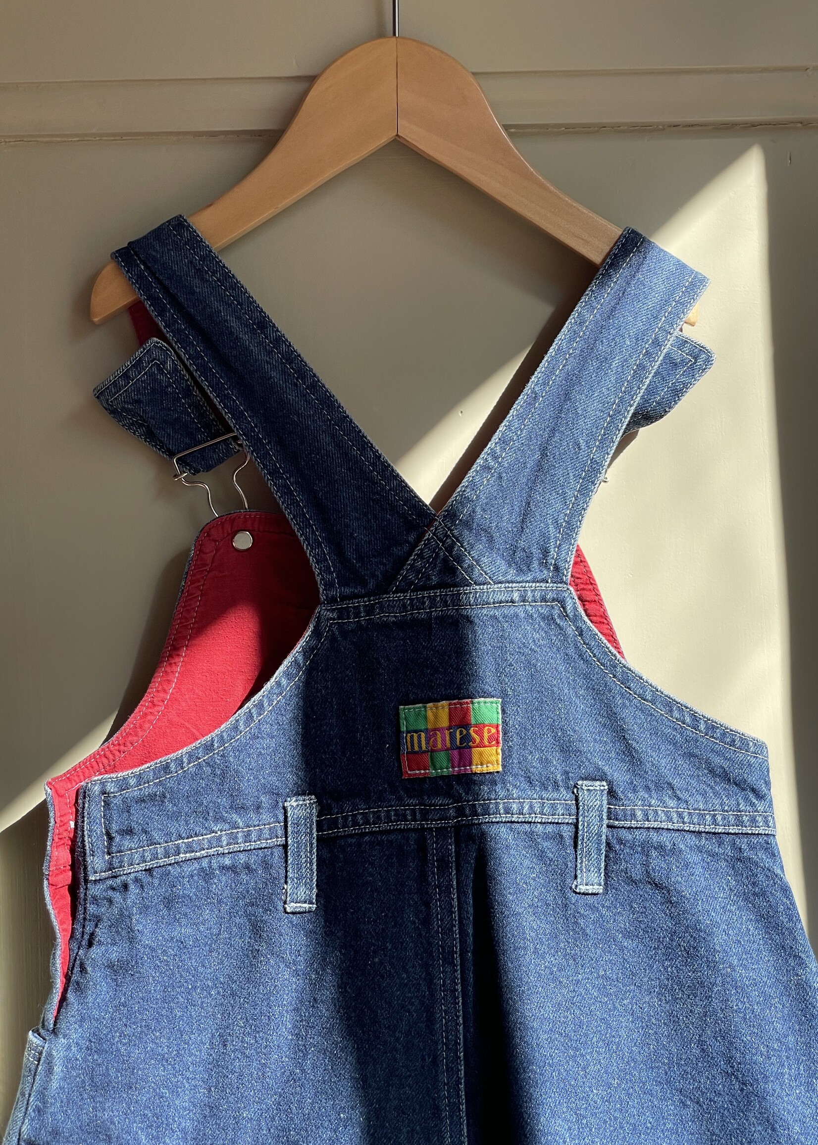 Vintage Dark Denim Bell Pepper Dungarees 3y