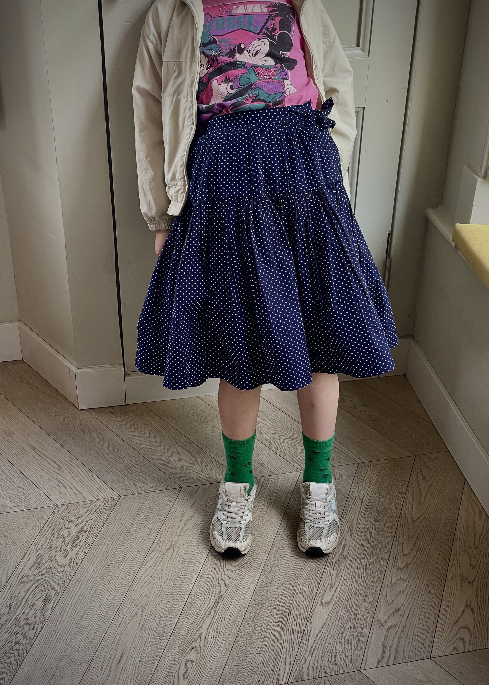 Cacharel Navy Blue Dotted Set 10y