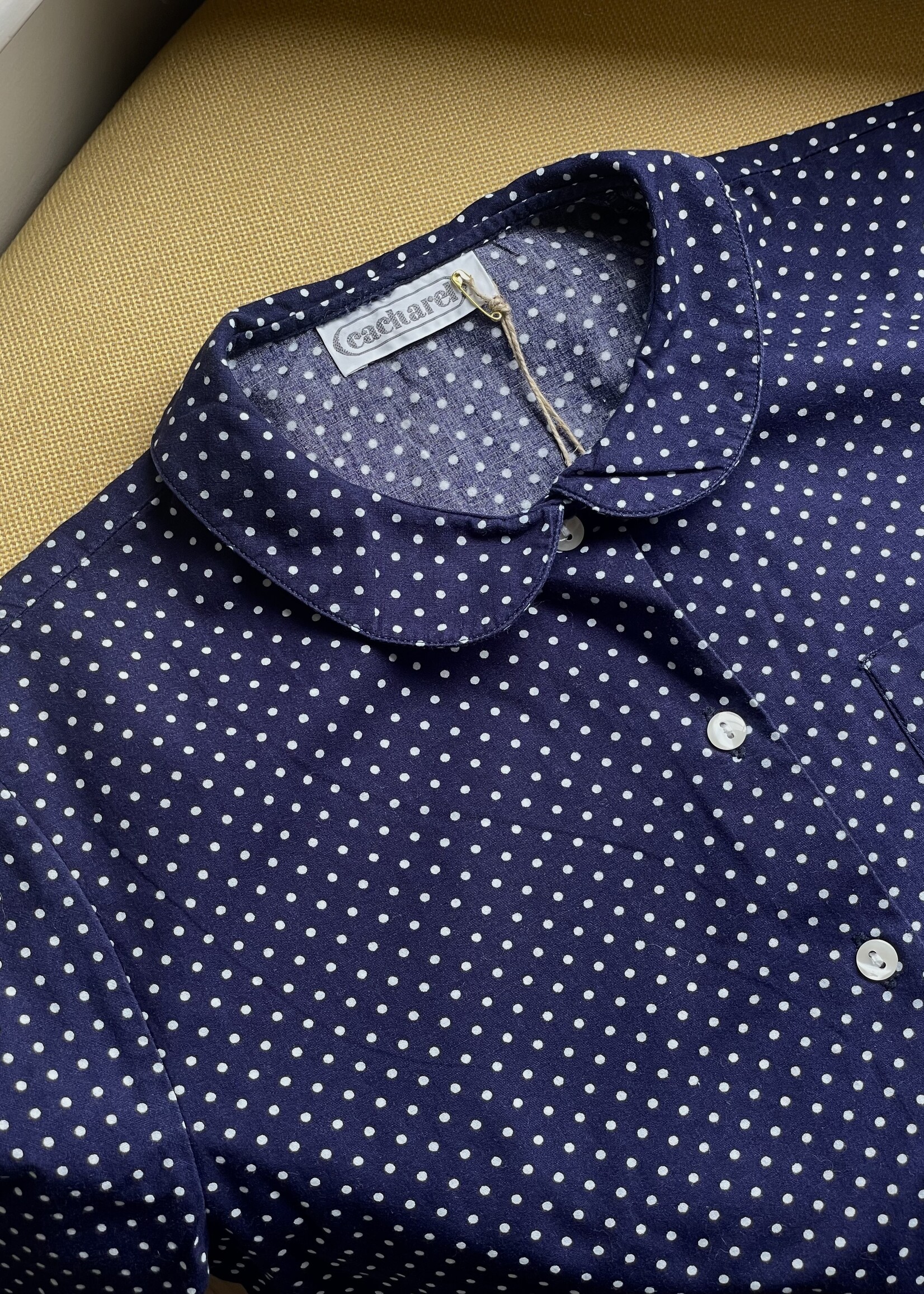 Cacharel Navy Blue Dotted Set 10y