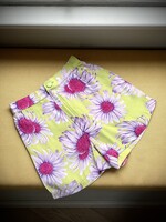 Vintage Lime Floral Shorts 4-6y
