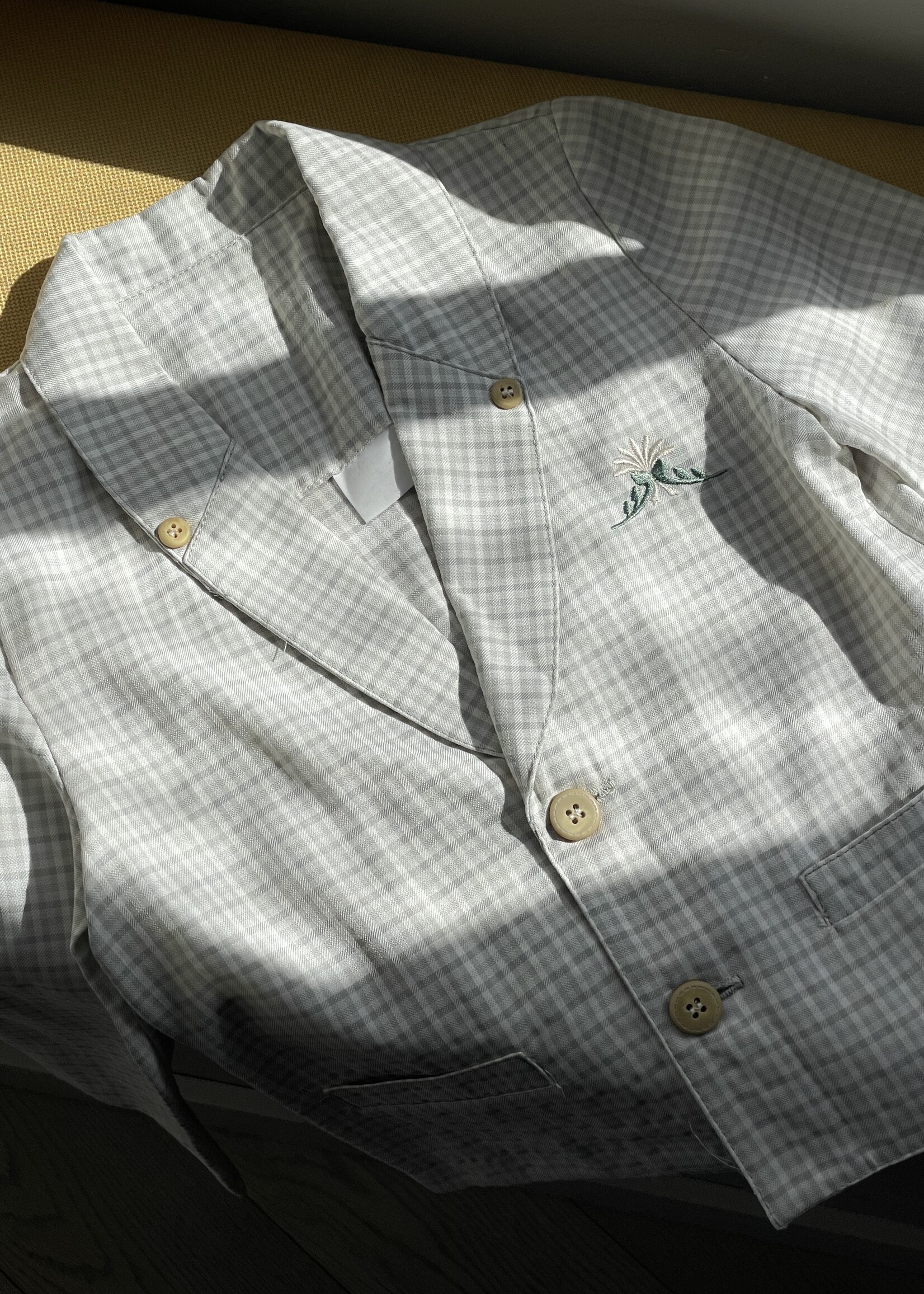 Vintage Green Vichy Blazer Jacket 4-5y