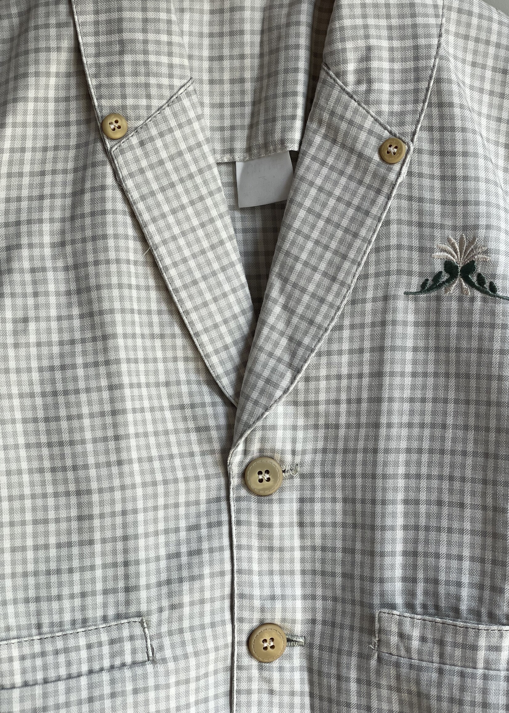 Vintage Green Vichy Blazer Jacket 4-5y