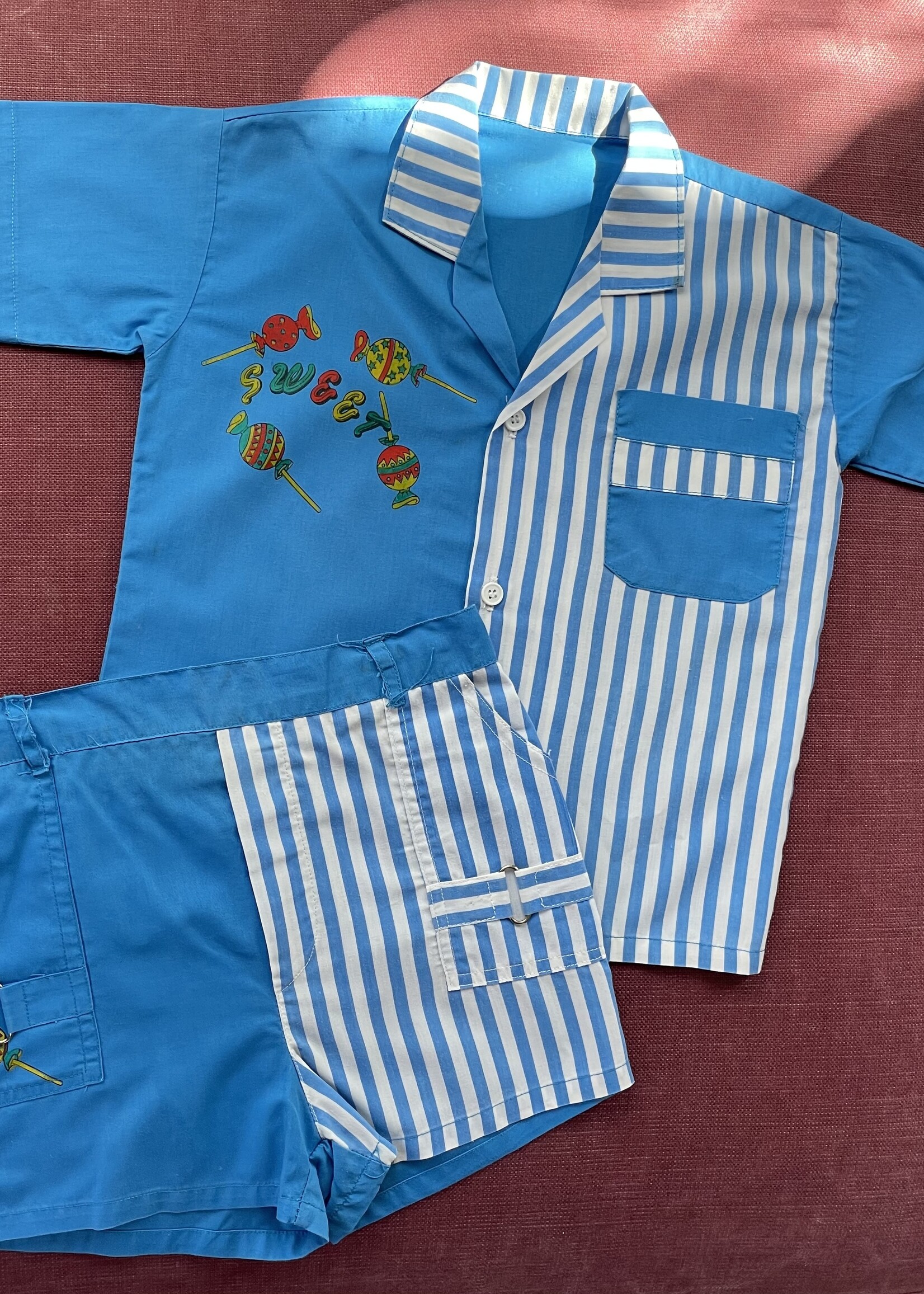 Vintage Striped SWEETS Set 4-5y