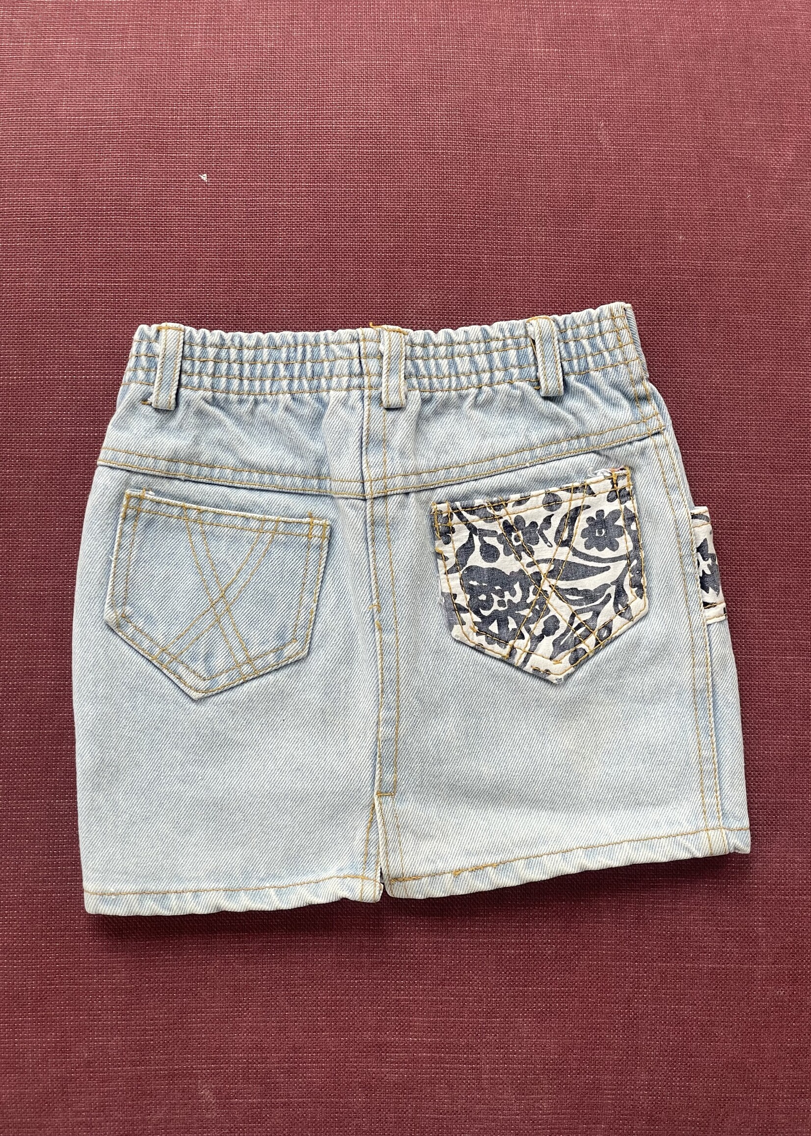 Vintage Blue Floral Denim Set 3y