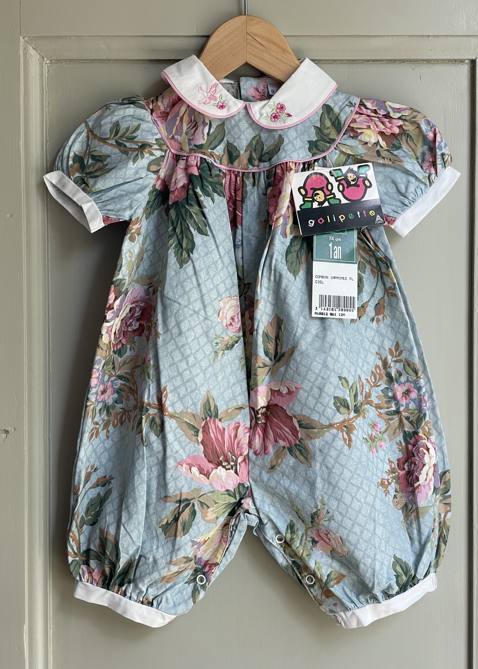 Vintage Boxy Floral playsuit 9m
