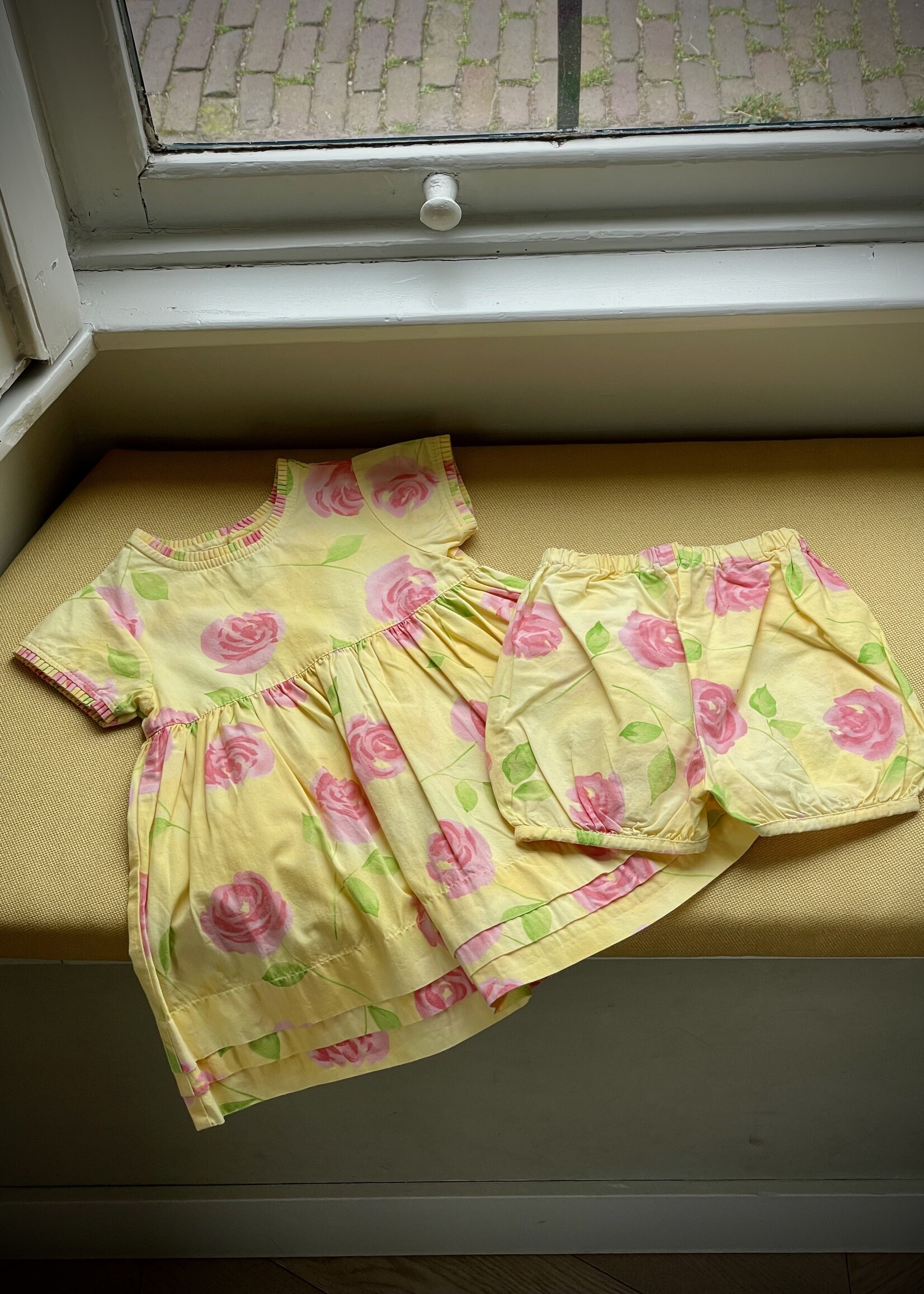 Vintage Yellow Roses Set 6m