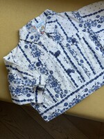 Vintage Blue Floral Denim Jacket 6m