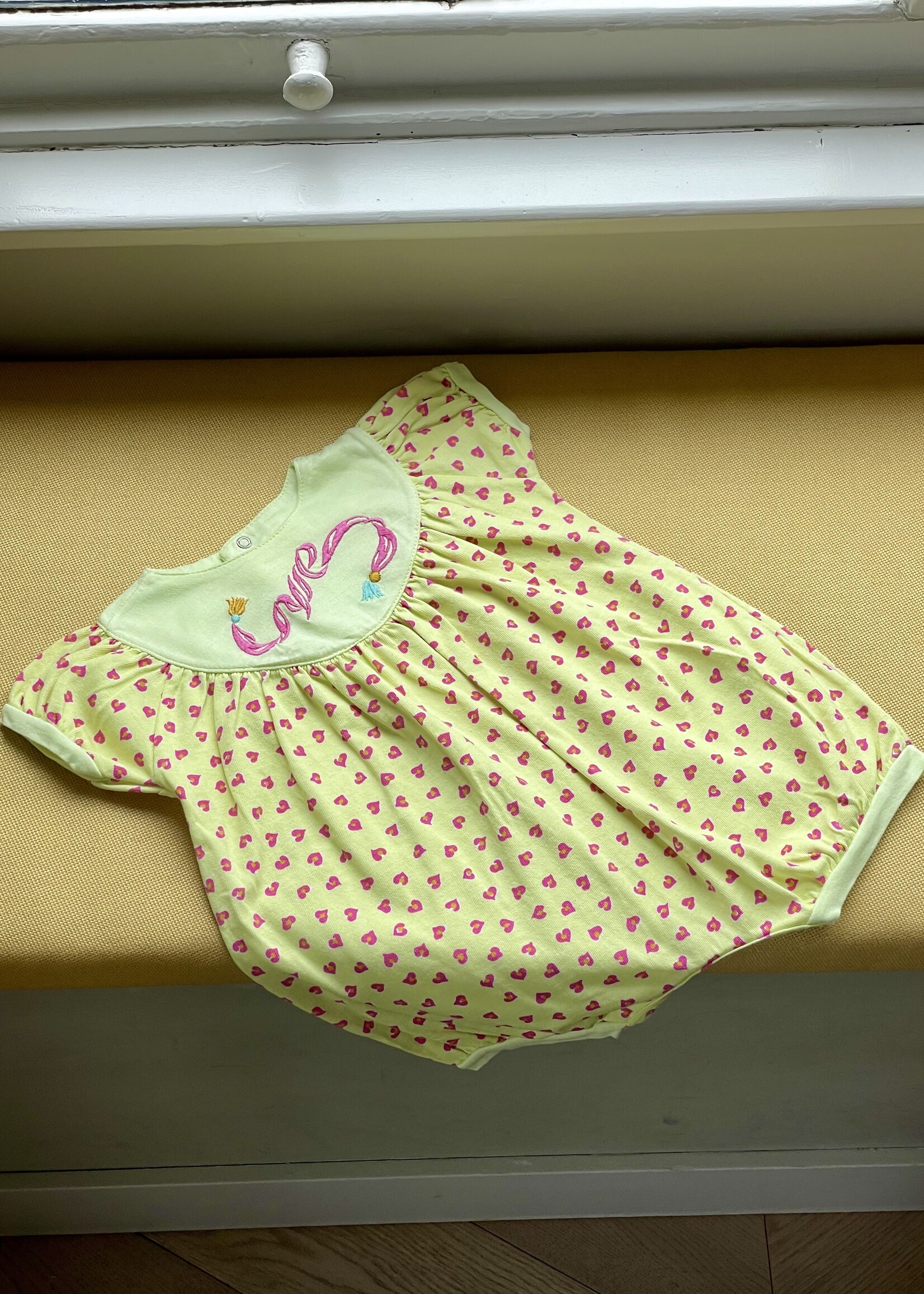 Yves Saint Laurent Yellow Pink LOVE PLaysuit 6m