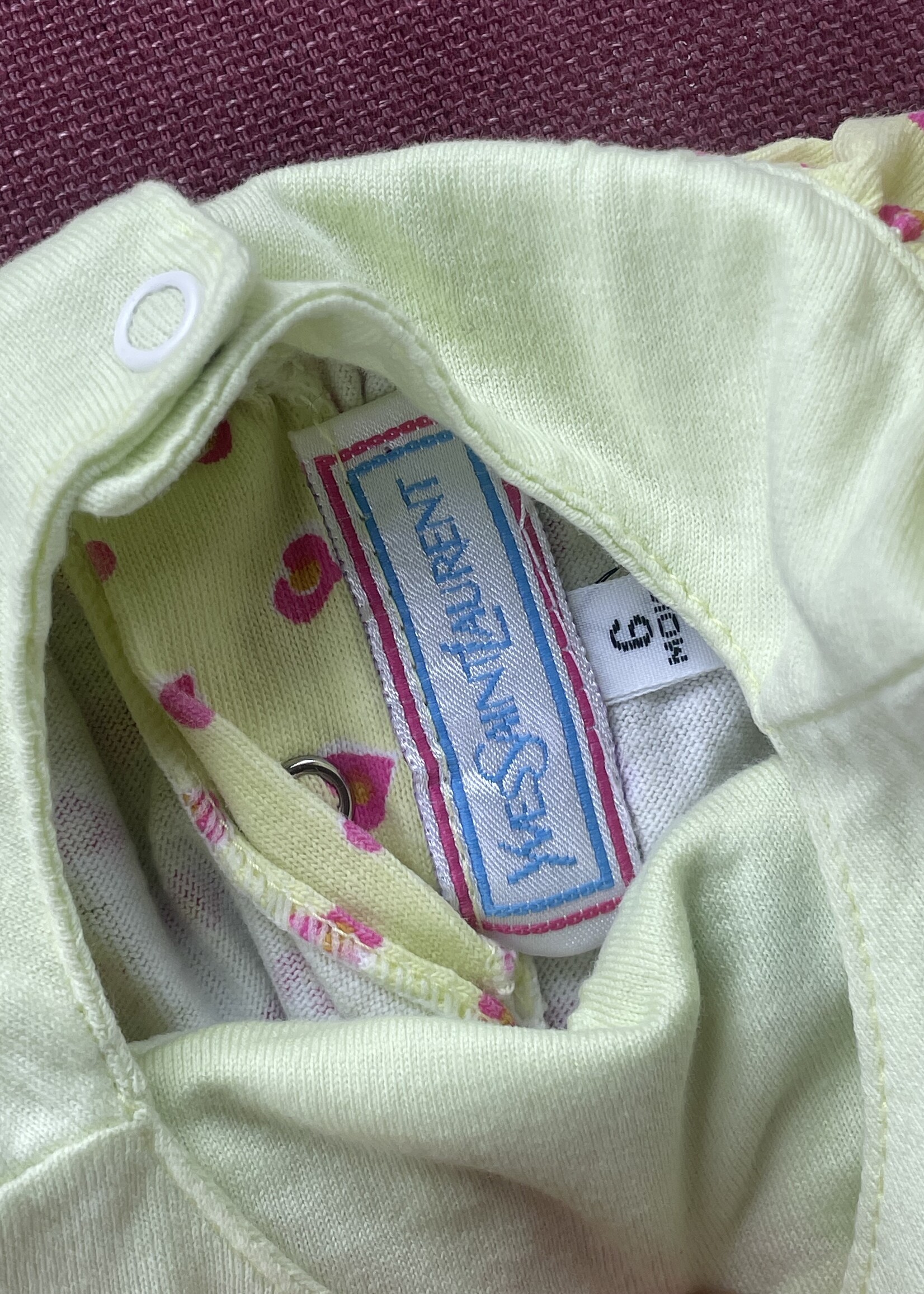 Yves Saint Laurent Yellow Pink LOVE PLaysuit 6m