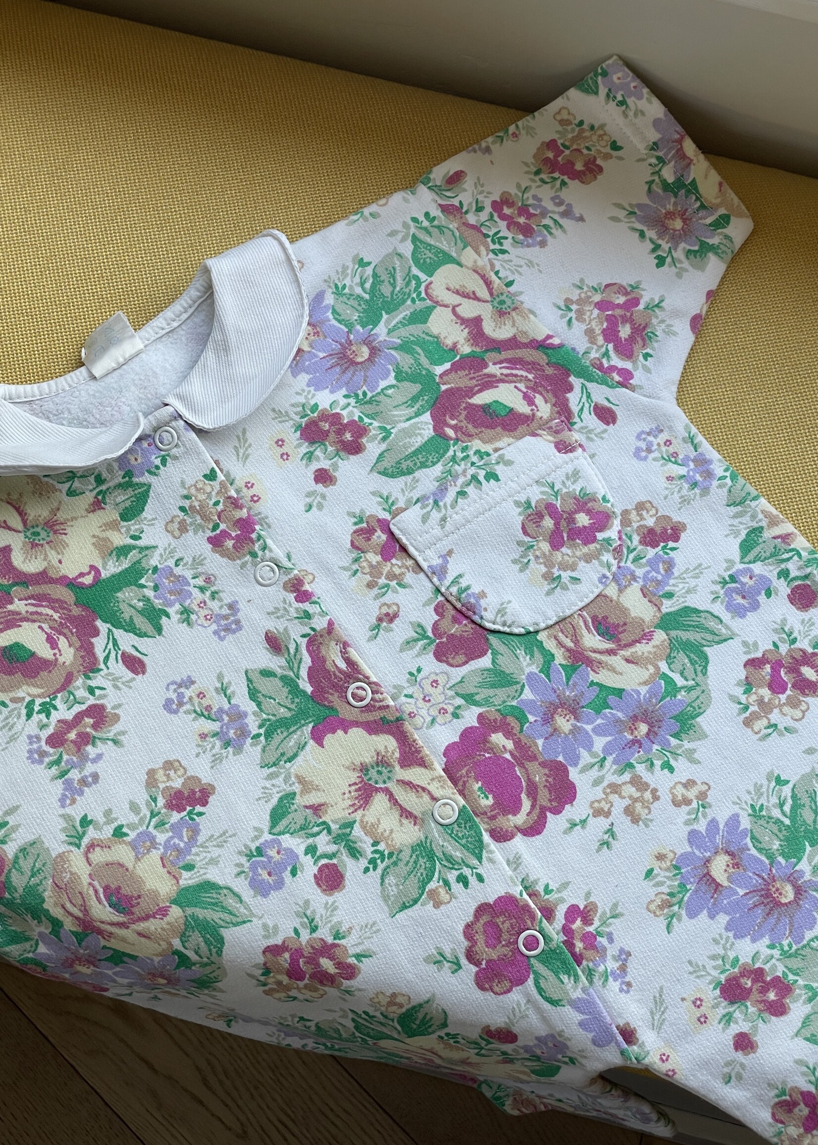 Vintage Floral Jogging Playsuit 0-3m