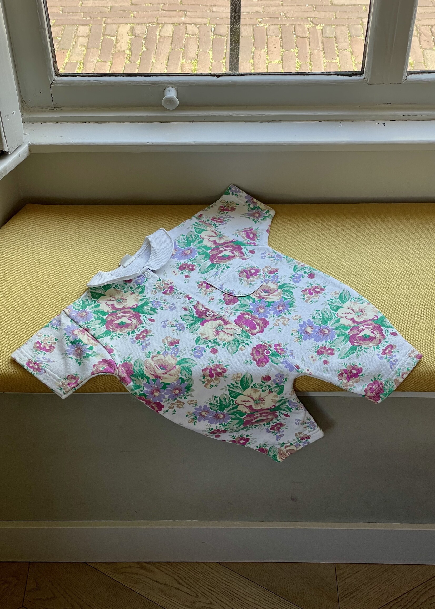 Vintage Floral Jogging Playsuit 0-3m