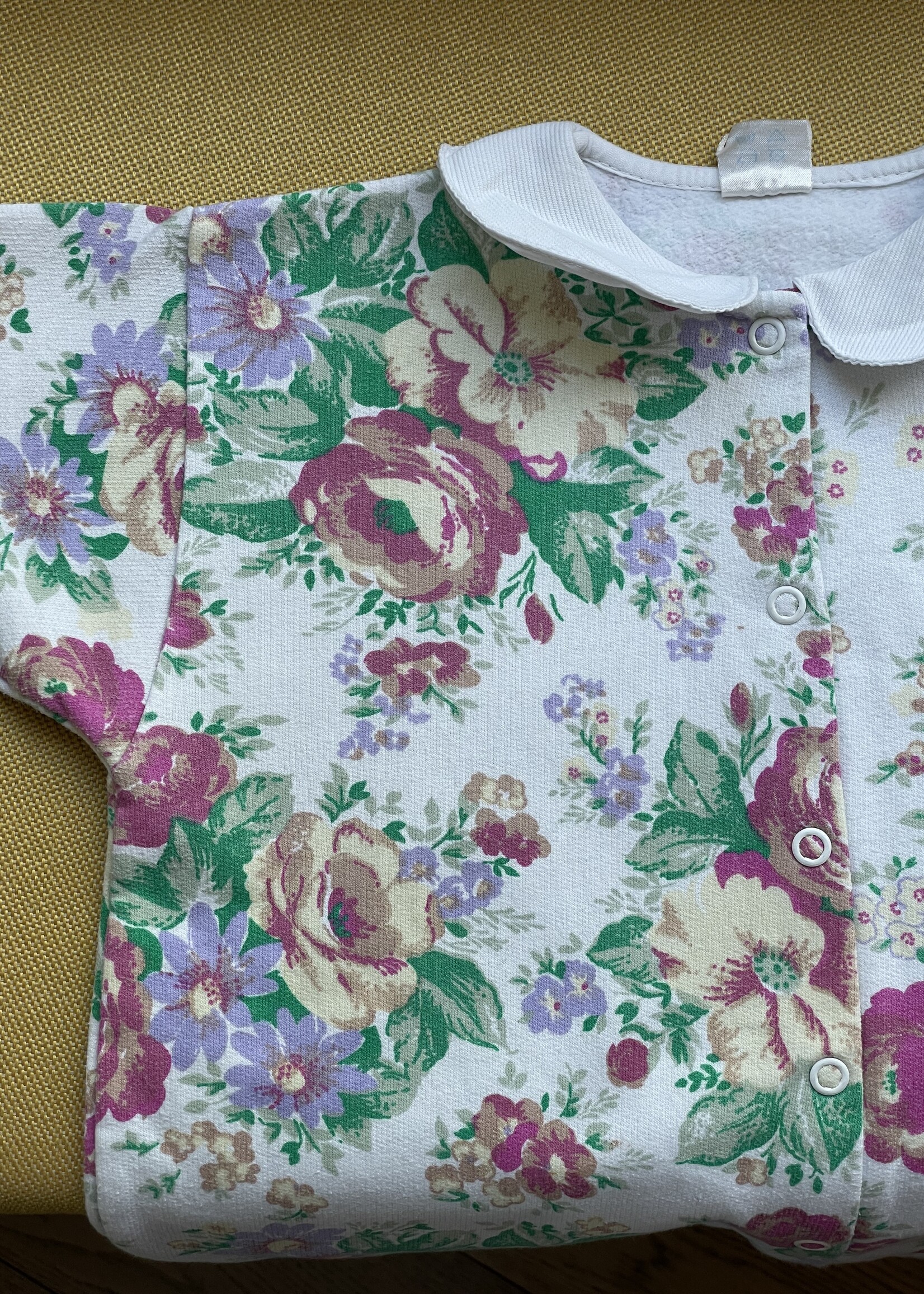 Vintage Floral Jogging Playsuit 0-3m