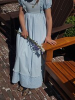 Vintage Light blue floral maxi dress 9-10y