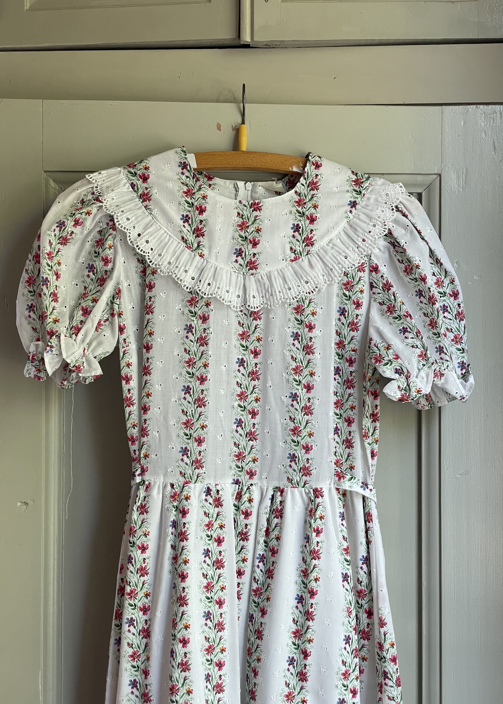 Vintage White Wildflower Maxi Dress 16y| XS/S