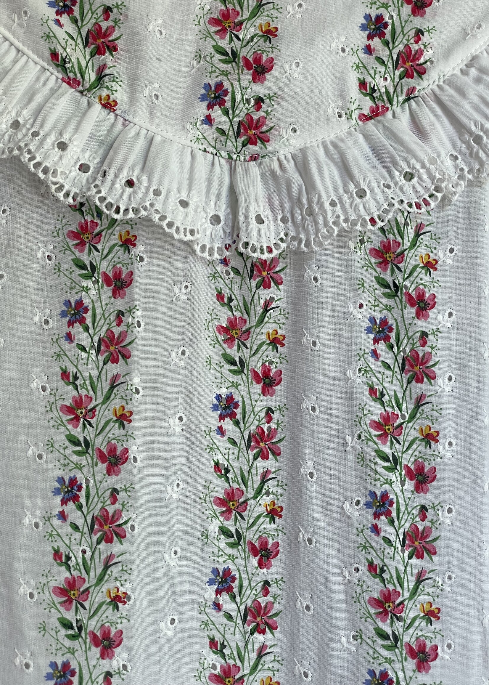 Vintage White Wildflower Maxi Dress 16y| XS/S