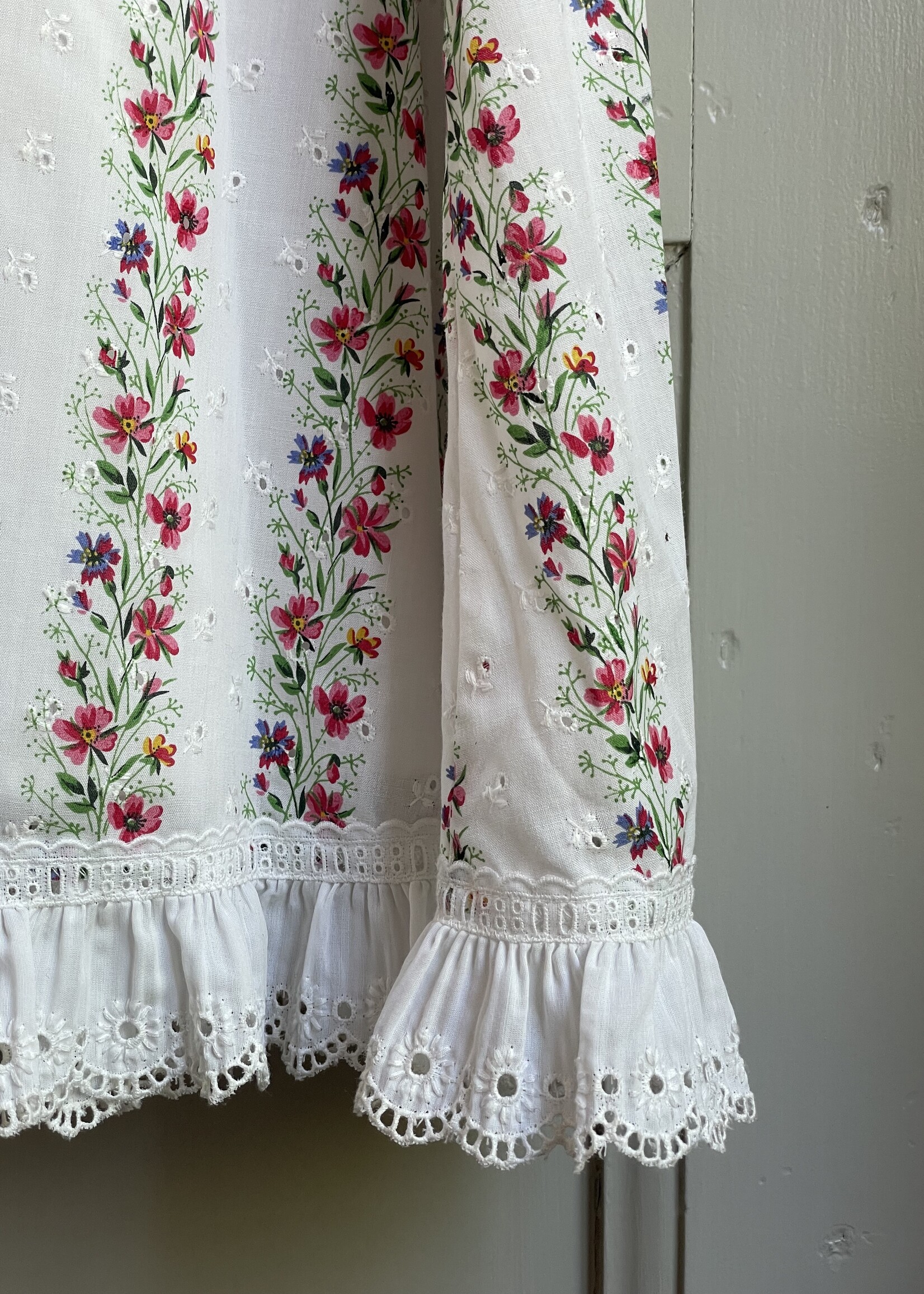 Vintage White Wildflower Maxi Dress 16y| XS/S
