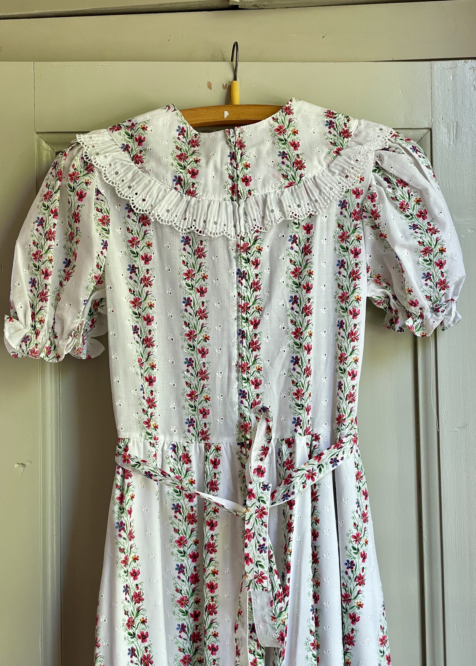 Vintage White Wildflower Maxi Dress 16y| XS/S
