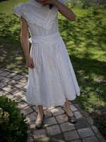 Handmade White Roses Dress 10y