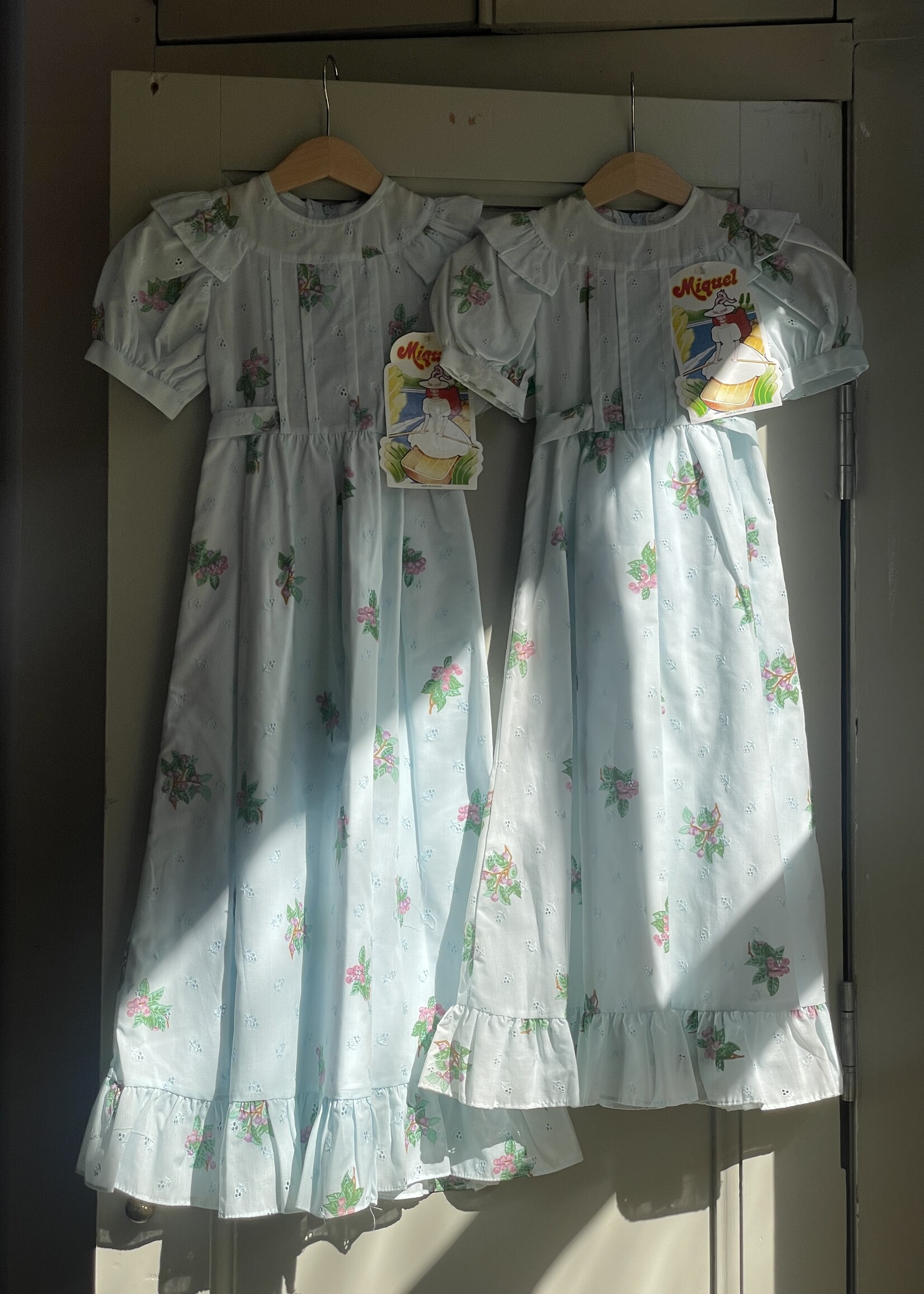 Vintage Light Blue Berry Maxi Dress 5y