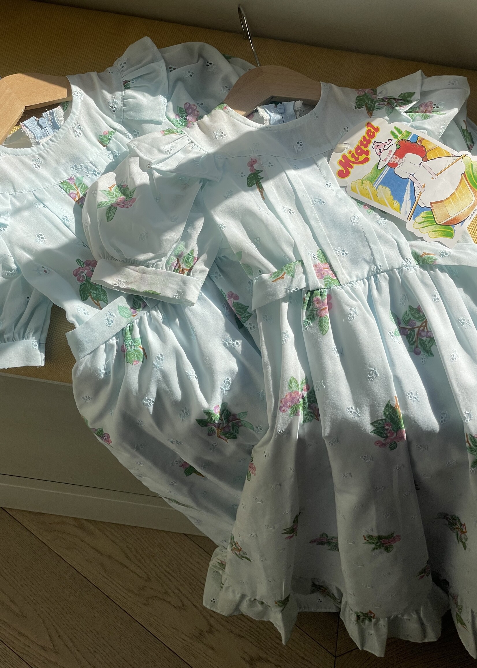 Vintage Light Blue Berry Maxi Dress 5y