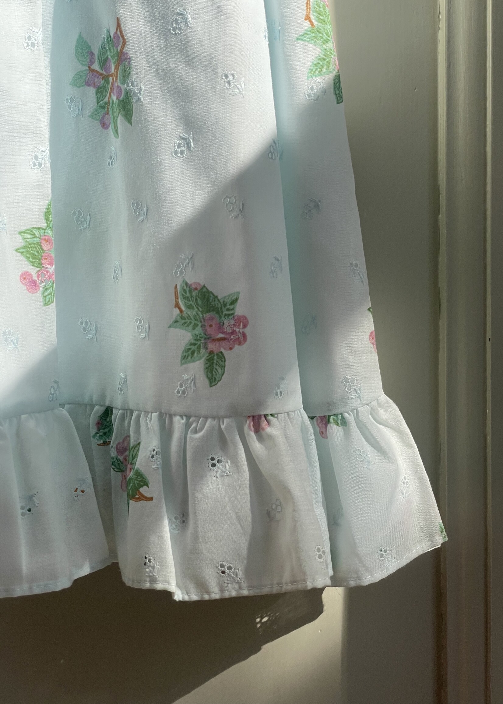 Vintage Light Blue Berry Maxi Dress 5y
