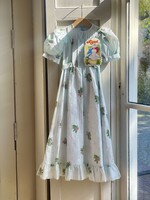 Vintage Light Blue Berry Maxi Dress 4y