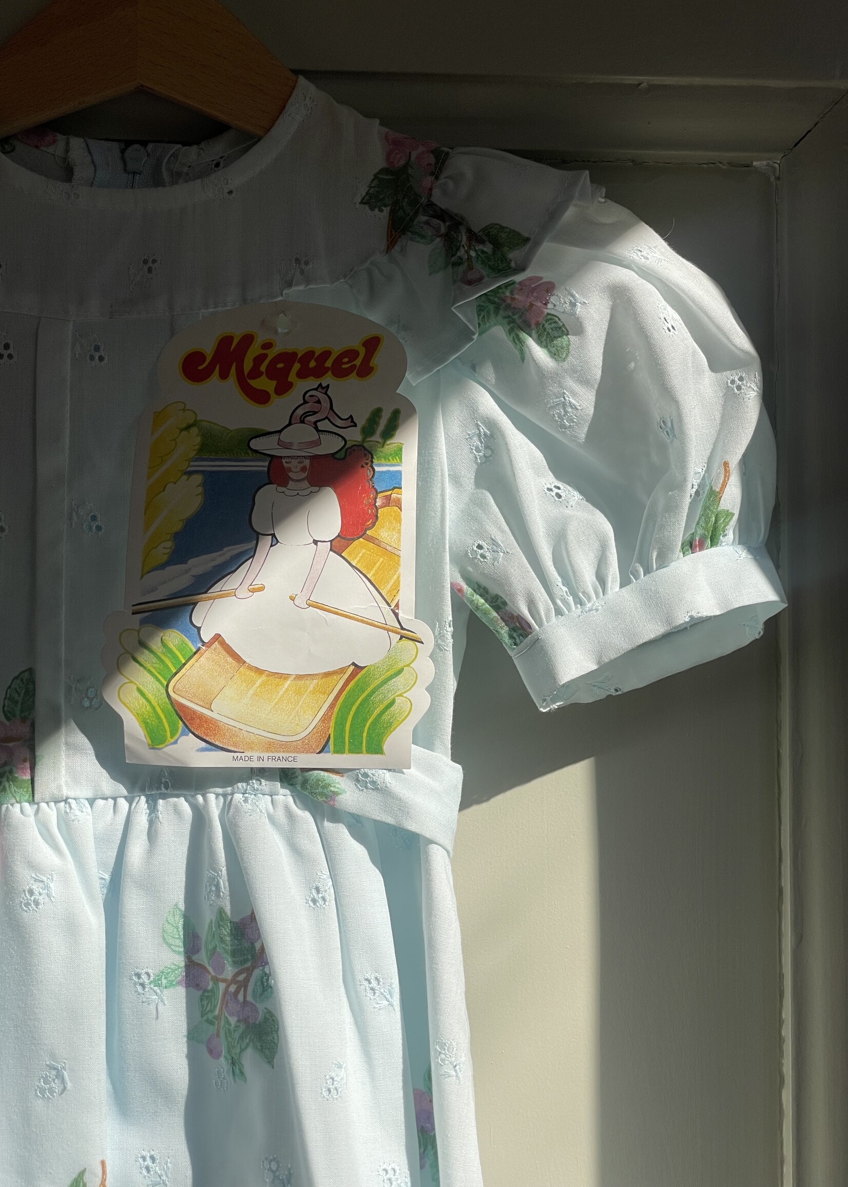 Vintage Light Blue Berry Maxi Dress 4y