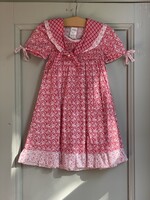 Vintage Red Floral Sailor Dress 18-24m