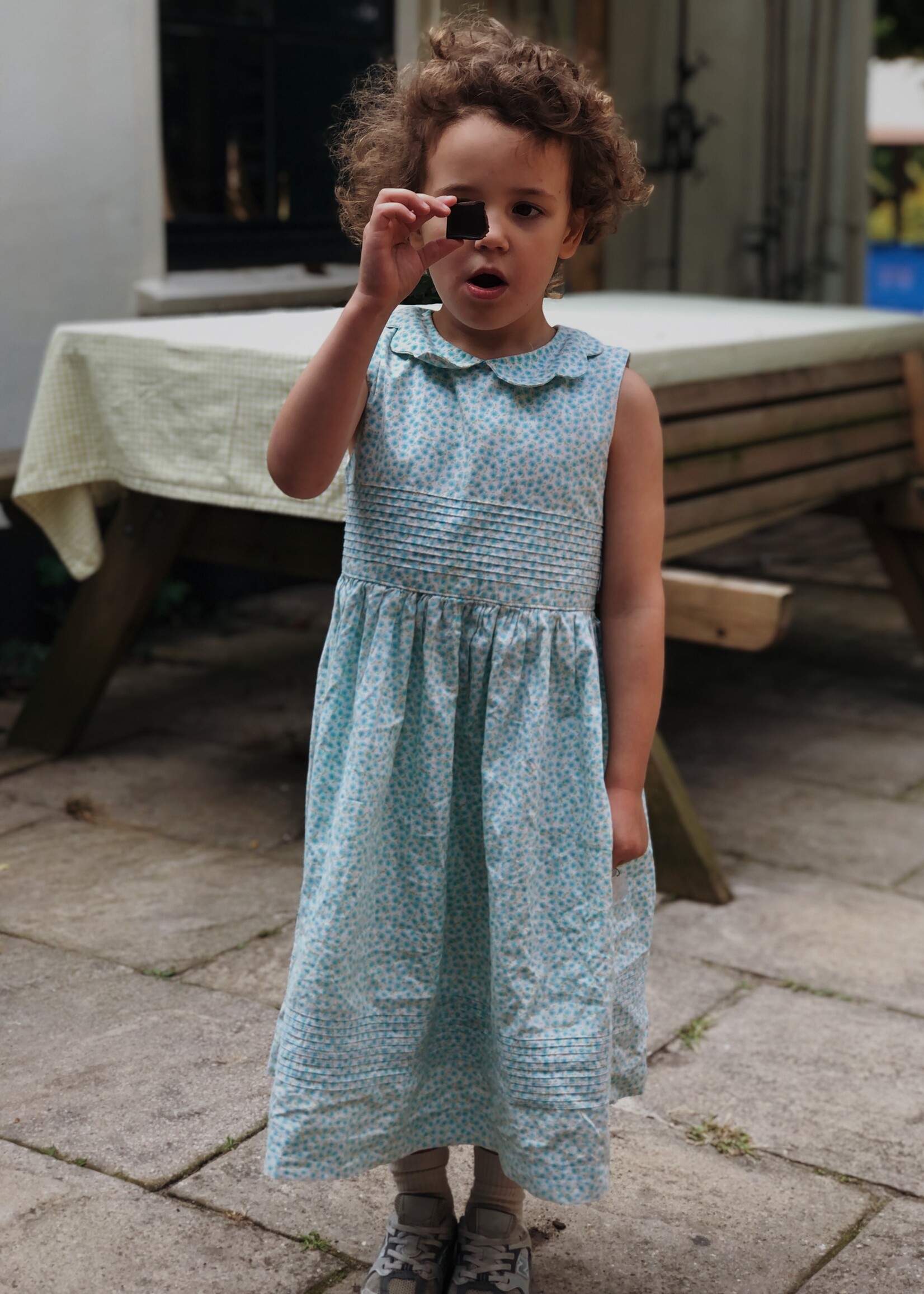 Laura Ashley Blue Floral Dress 6y