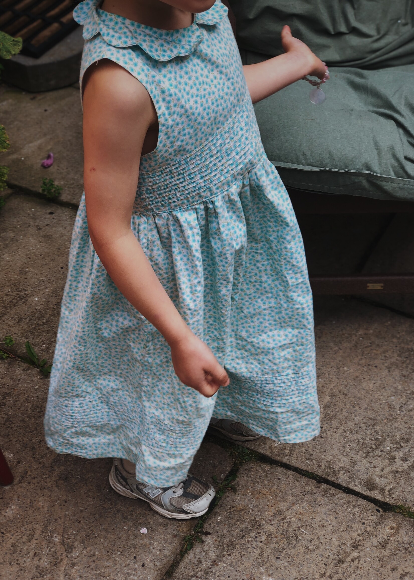Laura Ashley Blue Floral Dress 6y