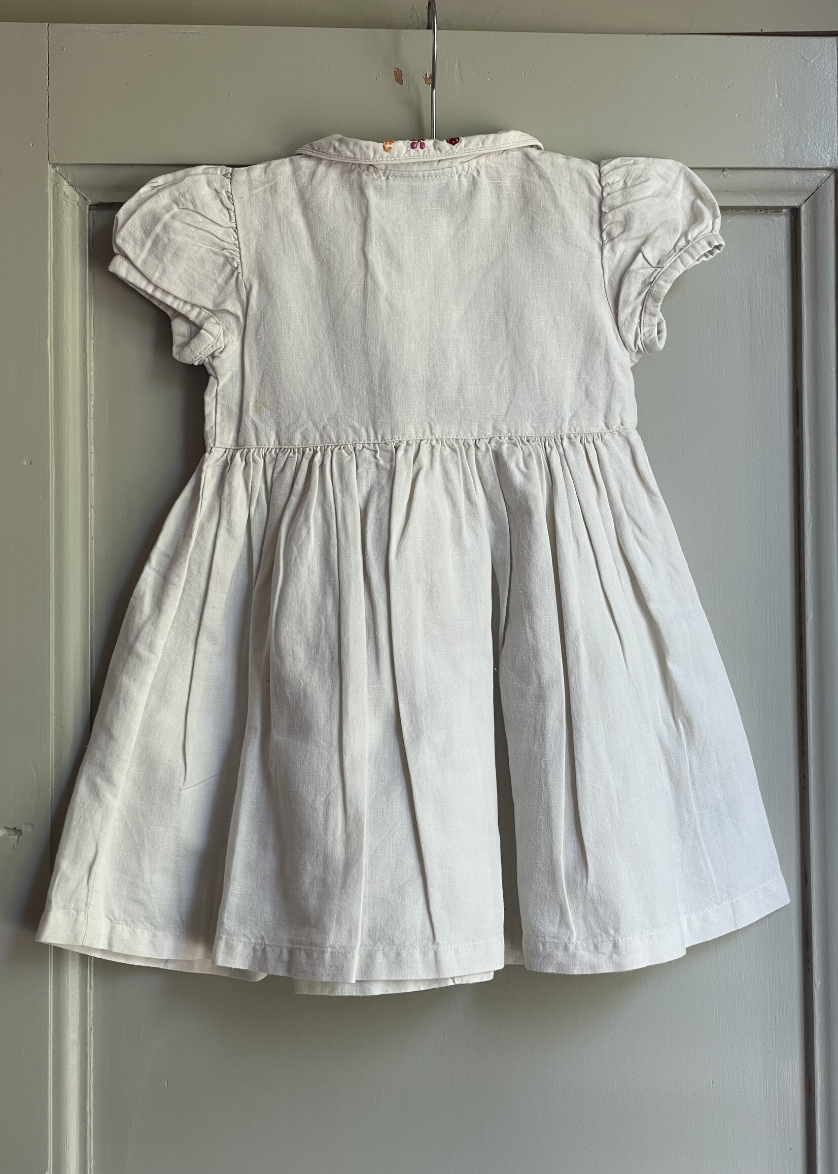 Vintage Fruity Linen Dress 18m