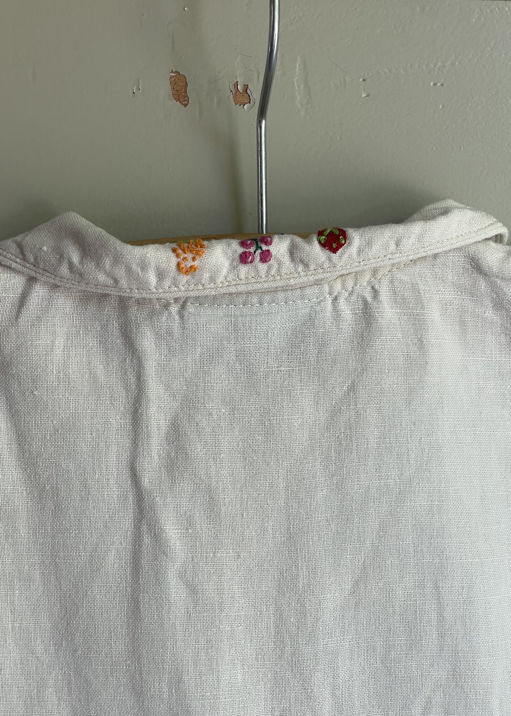 Vintage Fruity Linen Dress 18m