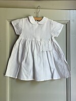 Vintage White Linen Dress 12-18m