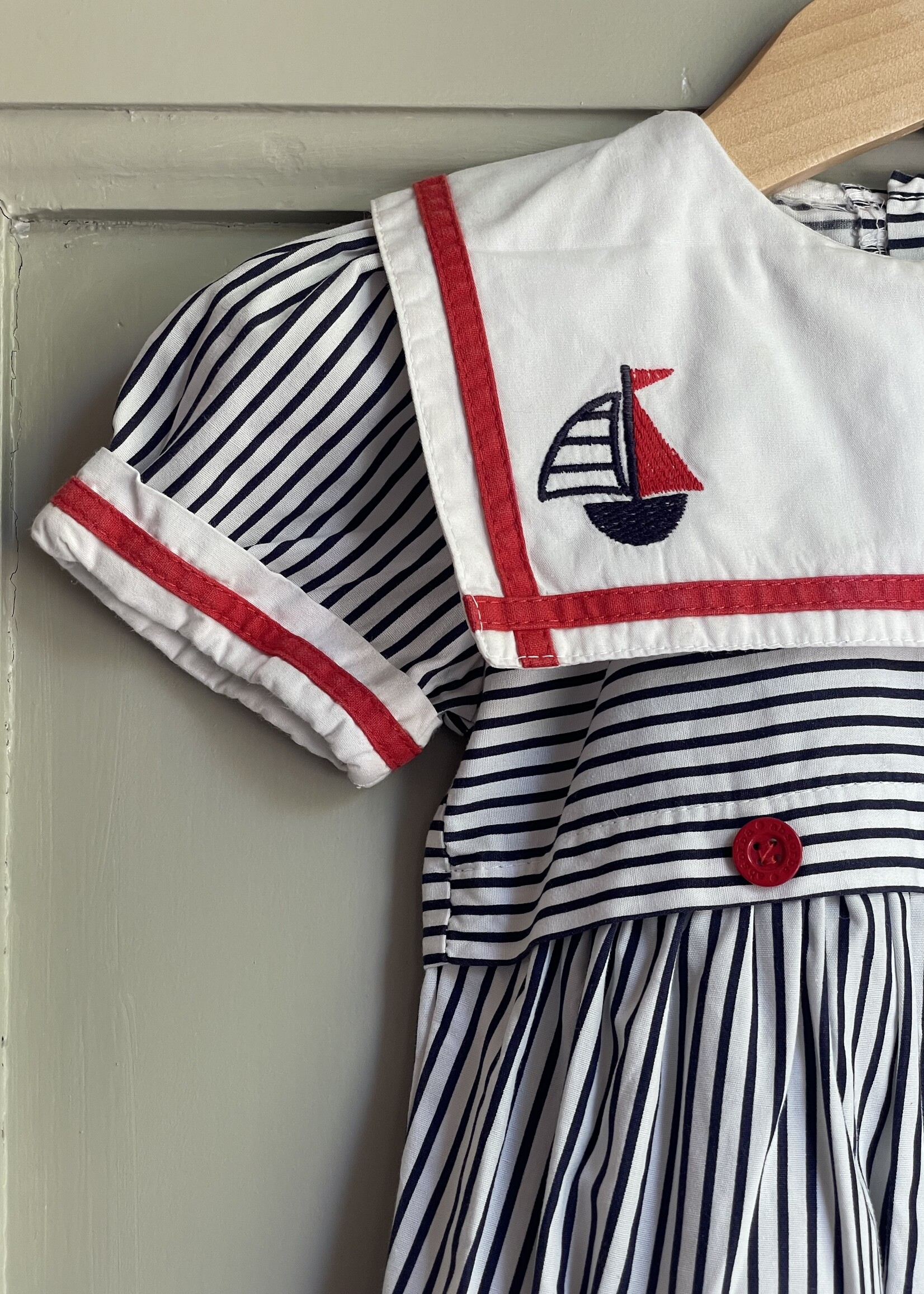 Vintage Striped Sailor Playsuit 9m