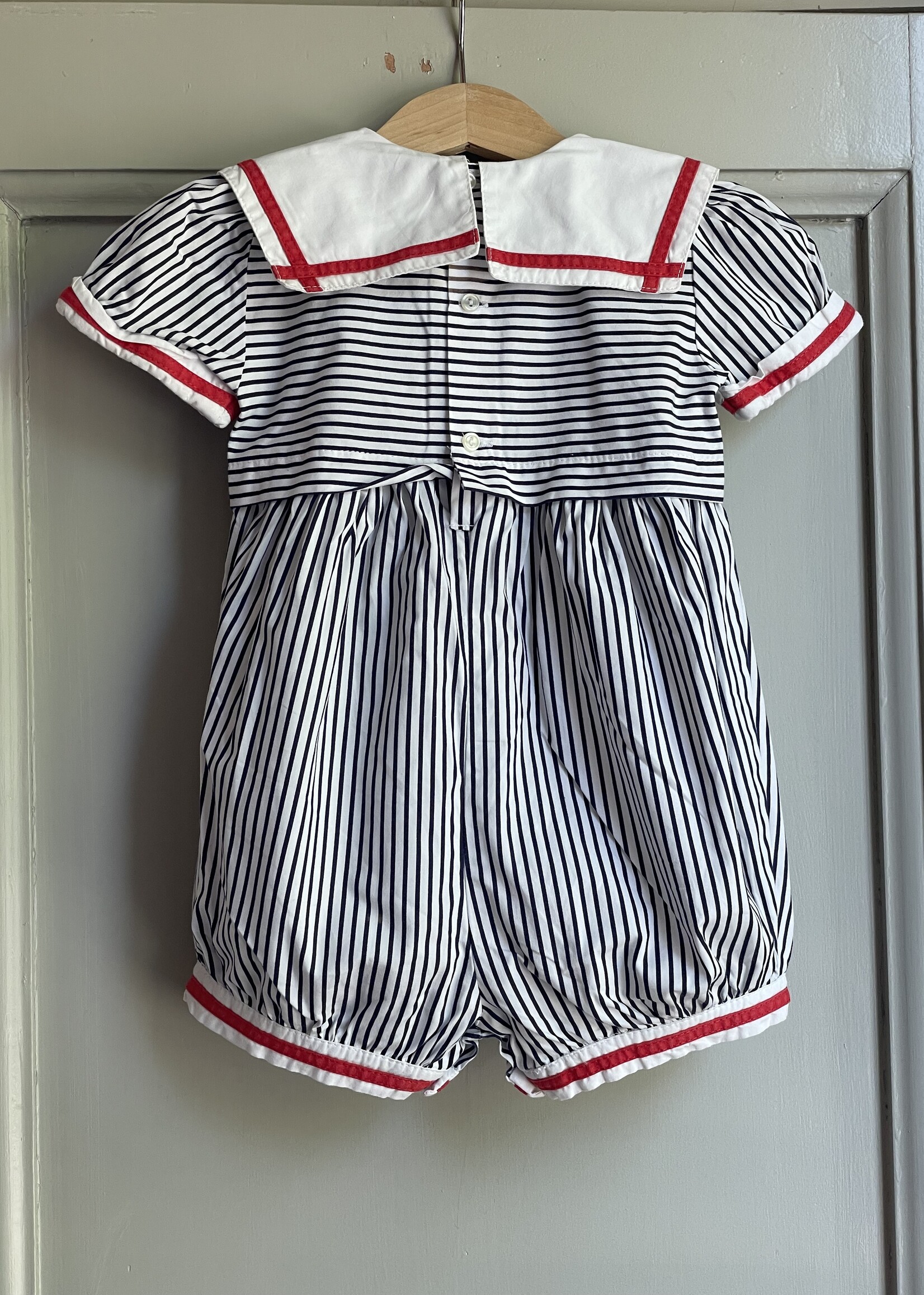Vintage Striped Sailor Playsuit 9m
