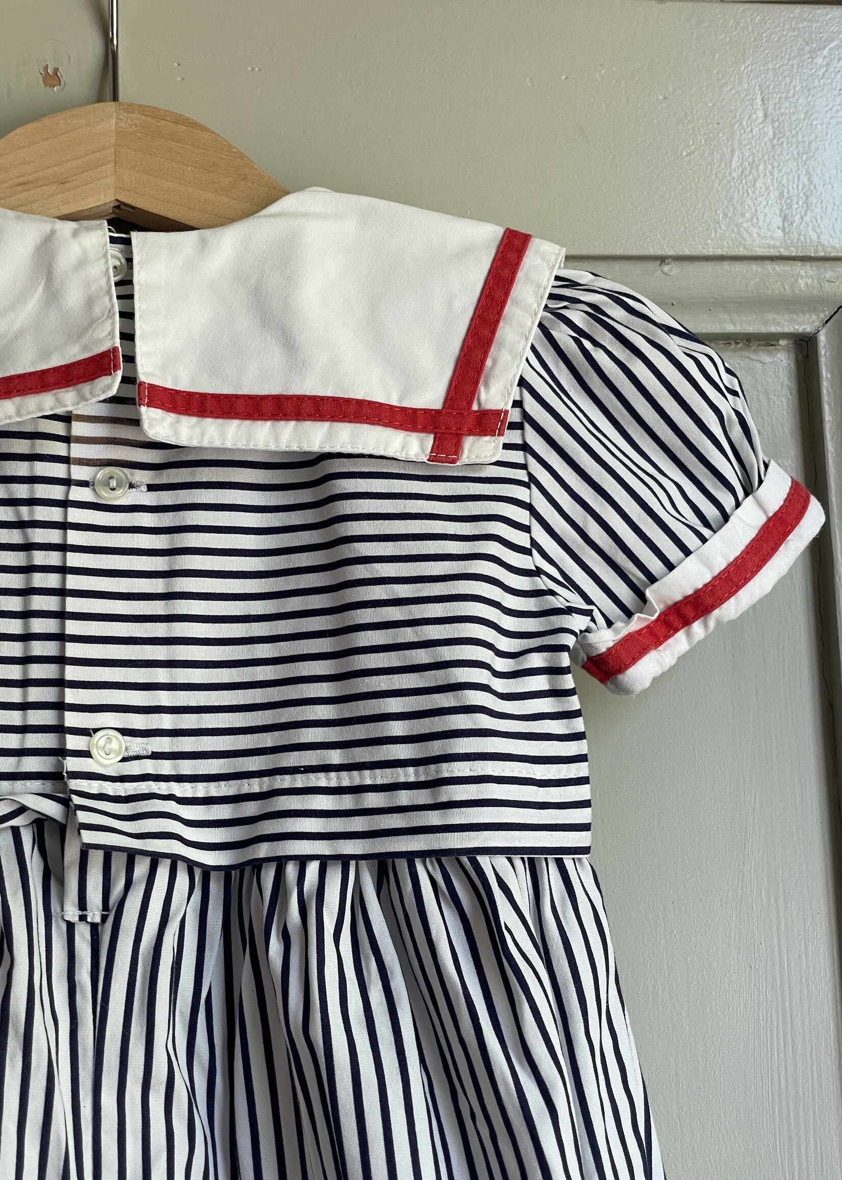 Vintage Striped Sailor Playsuit 9m
