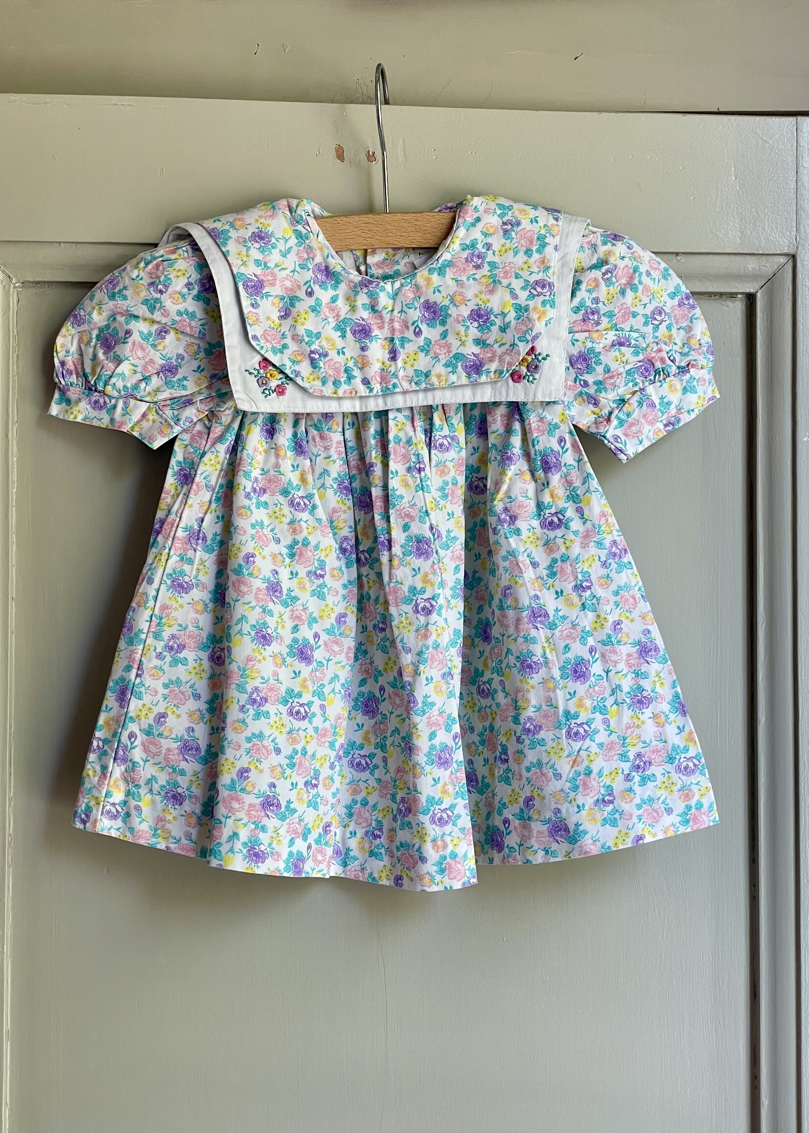 Vintage Pastel Floral Dress 6m