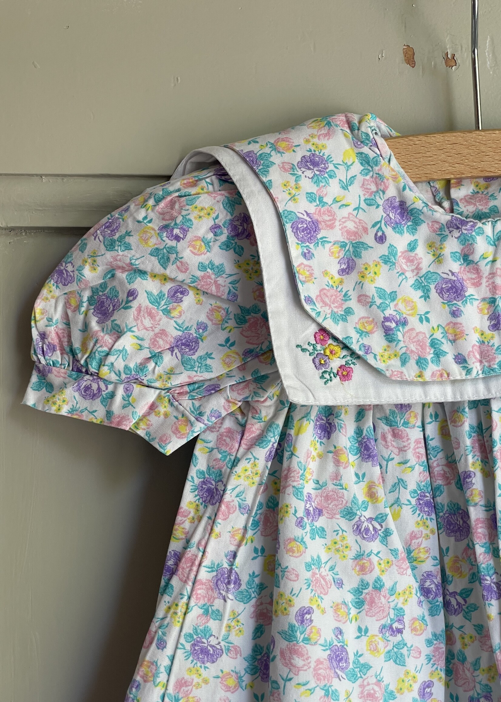 Vintage Pastel Floral Dress 6m