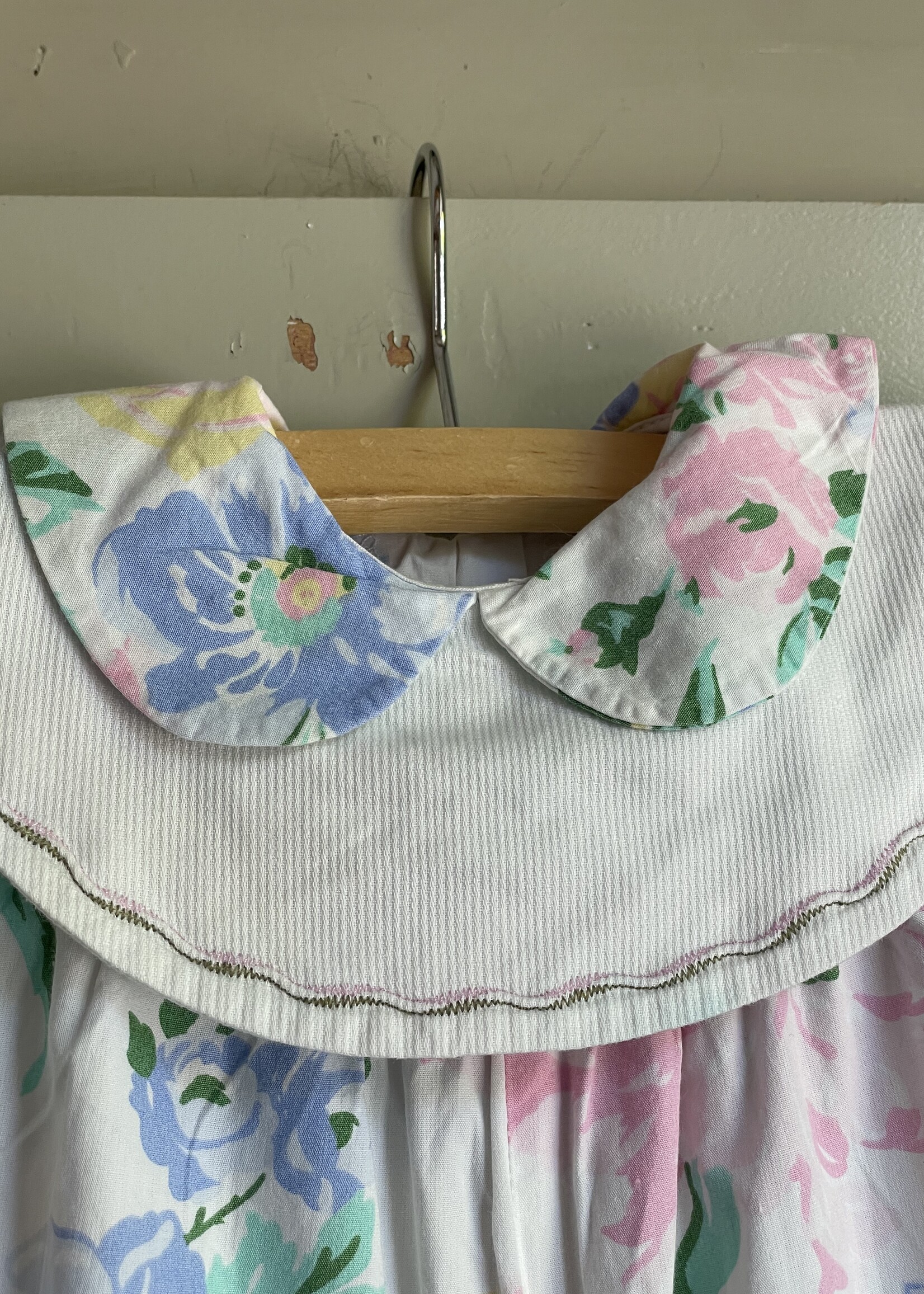 Vintage Floral Puffy Playsuit 3-6m