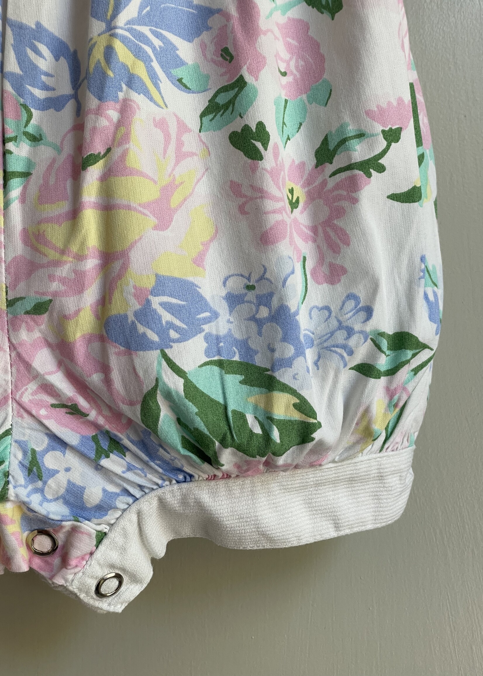 Vintage Floral Puffy Playsuit 3-6m